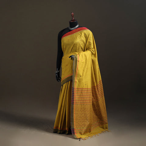 Peepal Leaf Buti Jacquard Pure Handloom Cotton Saree 22