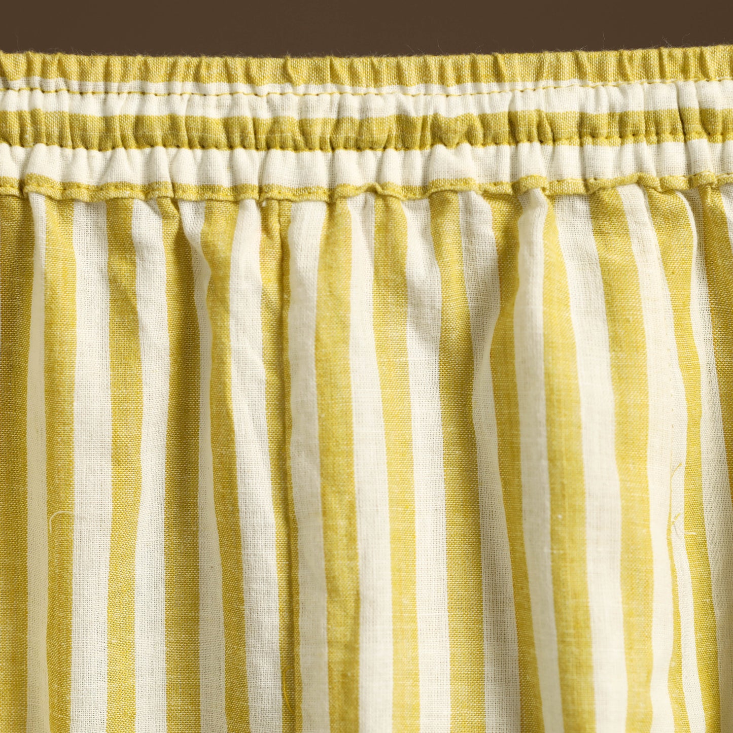 Yellow - cotton flared jacquard weave palazzo 03