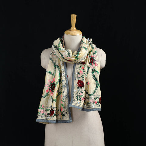 Ranihati Chanderi Silk Hand Embroidered Stole 38