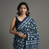 block printed saree