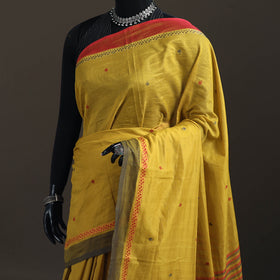 Peepal Leaf Buti Jacquard Pure Handloom Cotton Saree 22