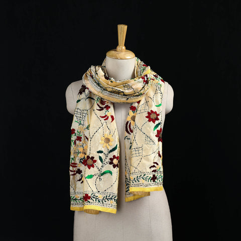 Ranihati Chanderi Silk Hand Embroidered Stole 39