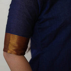 Blue - Dharwad Cotton Kurta with Palazzo & Dupatta Set 10