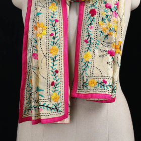 Ranihati Chanderi Silk Hand Embroidered Stole 40