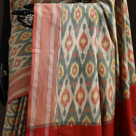Pochampally Ikat Weave Mercerised Cotton Saree 21