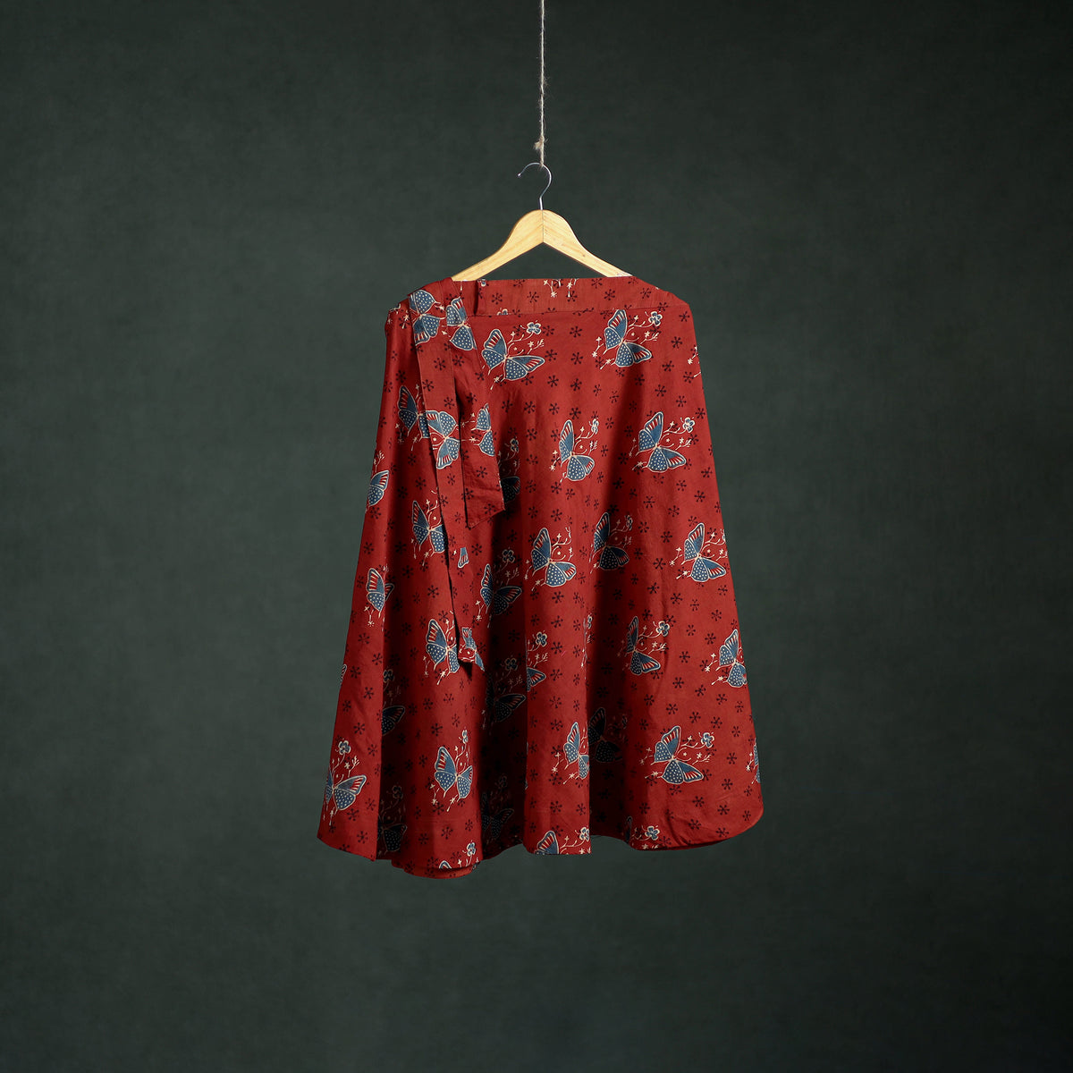 Ajrakh Hand Block Print Cotton Wrap Around Skirt 24