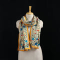 Beige - Ranihati Chanderi Silk Hand Embroidered Stole 41