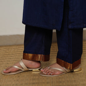 Blue - Dharwad Cotton Kurta with Palazzo & Dupatta Set 10