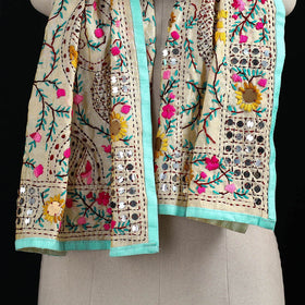 Ranihati Chanderi Silk Hand Embroidered Stole 43