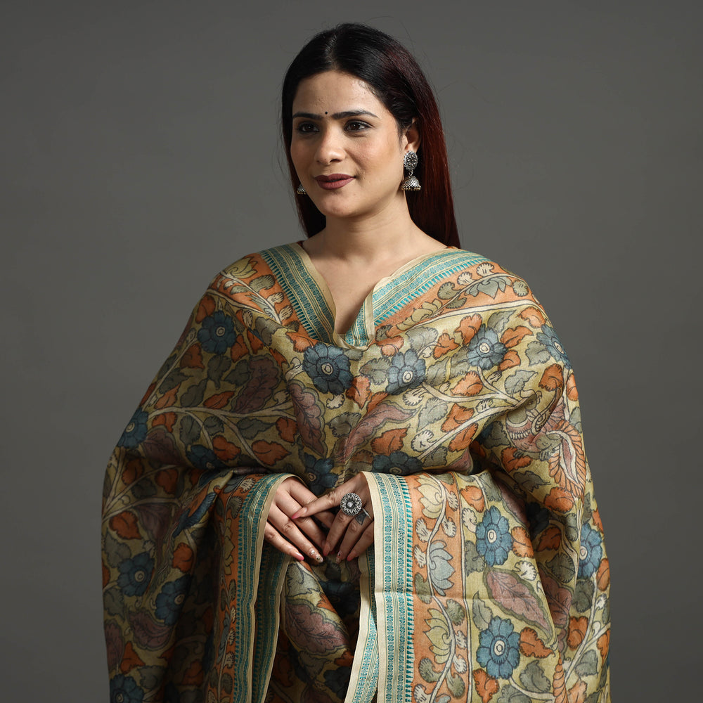 kalamkari silk dupatta