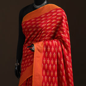 Pochampally Ikat Weave Mercerised Cotton Saree 22
