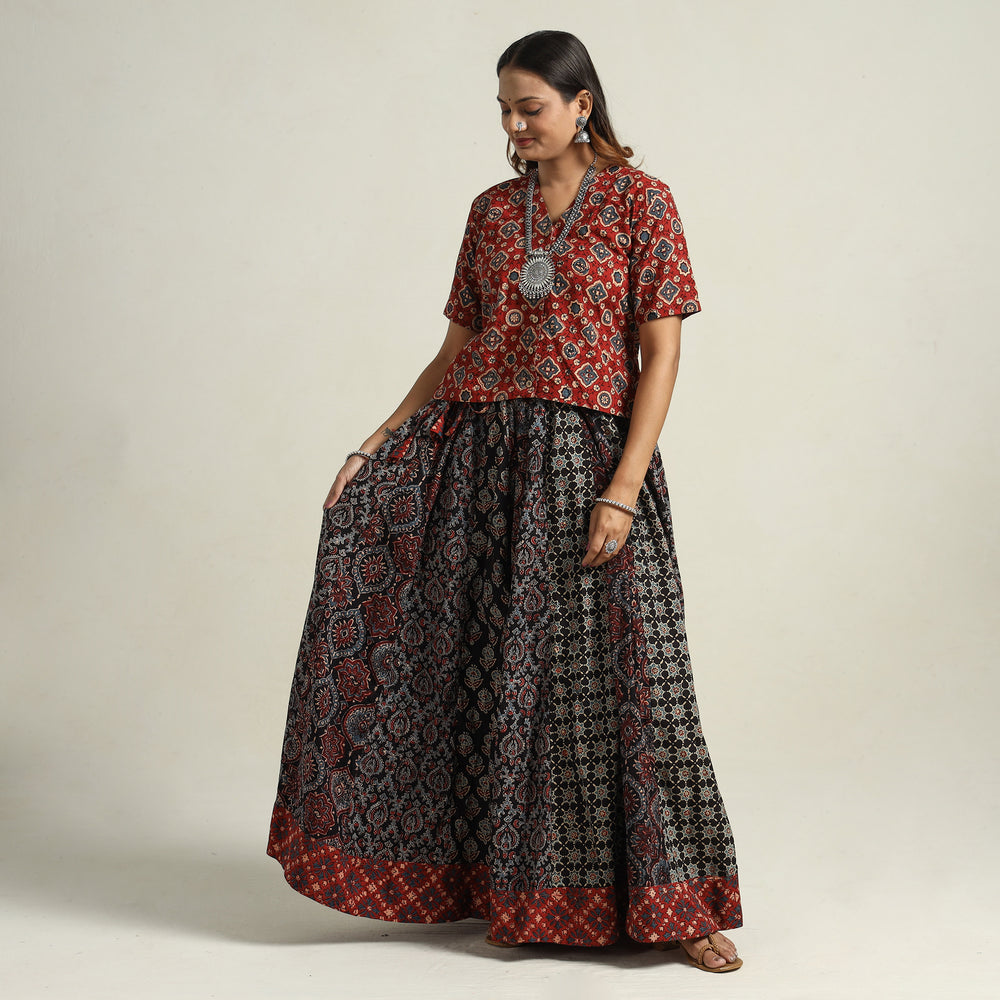 Ajrakh Patchwork Skirt 