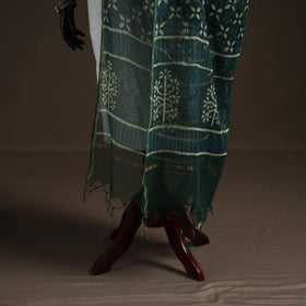 Pipad Hand Block Print Natural Dyed Kota Doria Cotton Dupatta 01