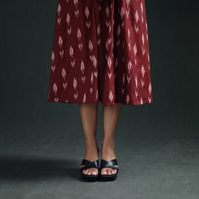 Pochampally Ikat Cotton Flared Long Dress for Women 03