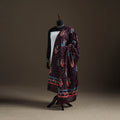 Brown - hand batik print cotton dupatta 22 - handcrafted