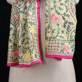 Ranihati Chanderi Silk Hand Embroidered Stole 45