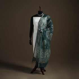 Pipad Hand Block Print Natural Dyed Kota Doria Cotton Dupatta 03