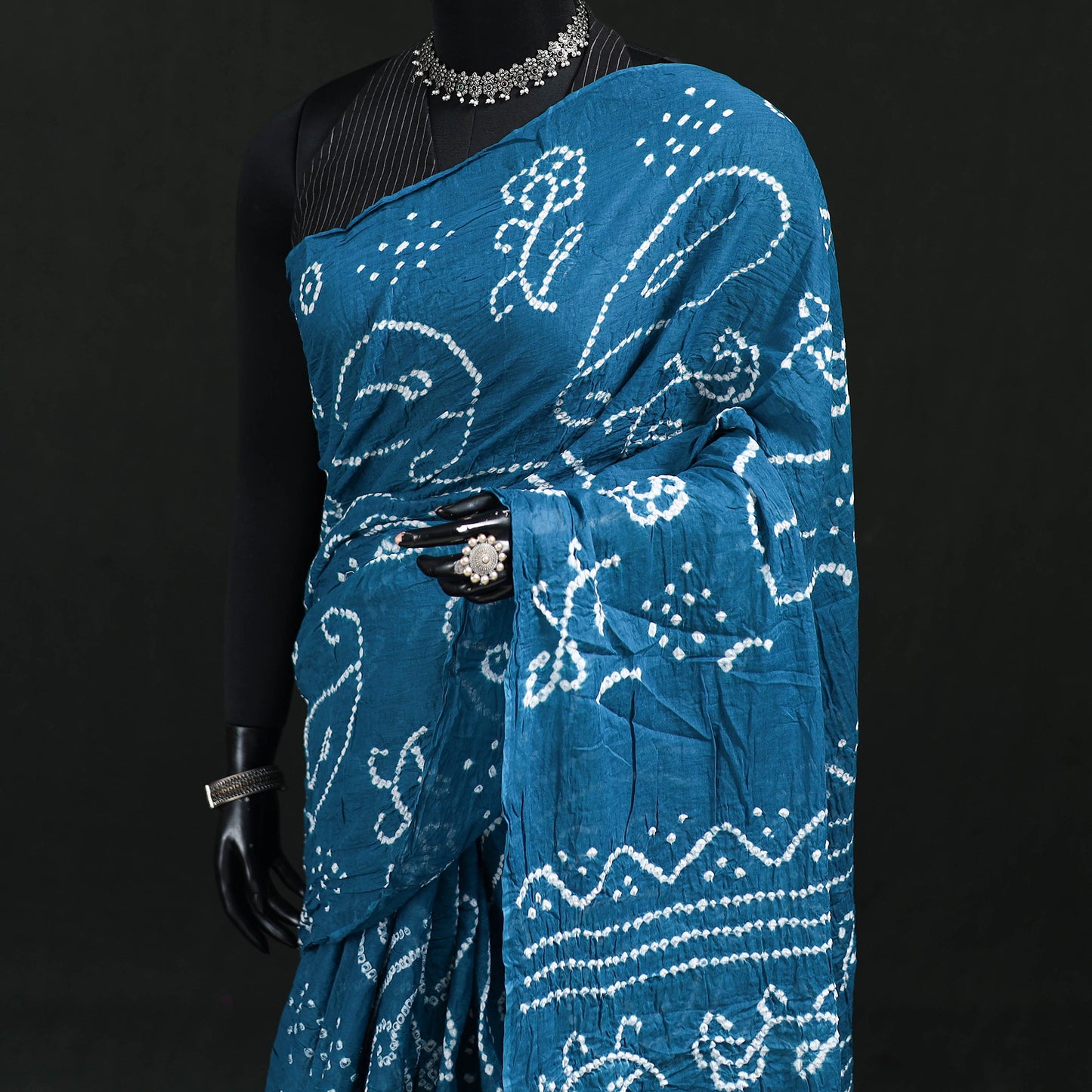 Kutch Bandhani Tie-Dye Cotton Saree 71