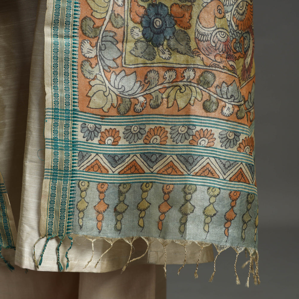 kalamkari silk dupatta