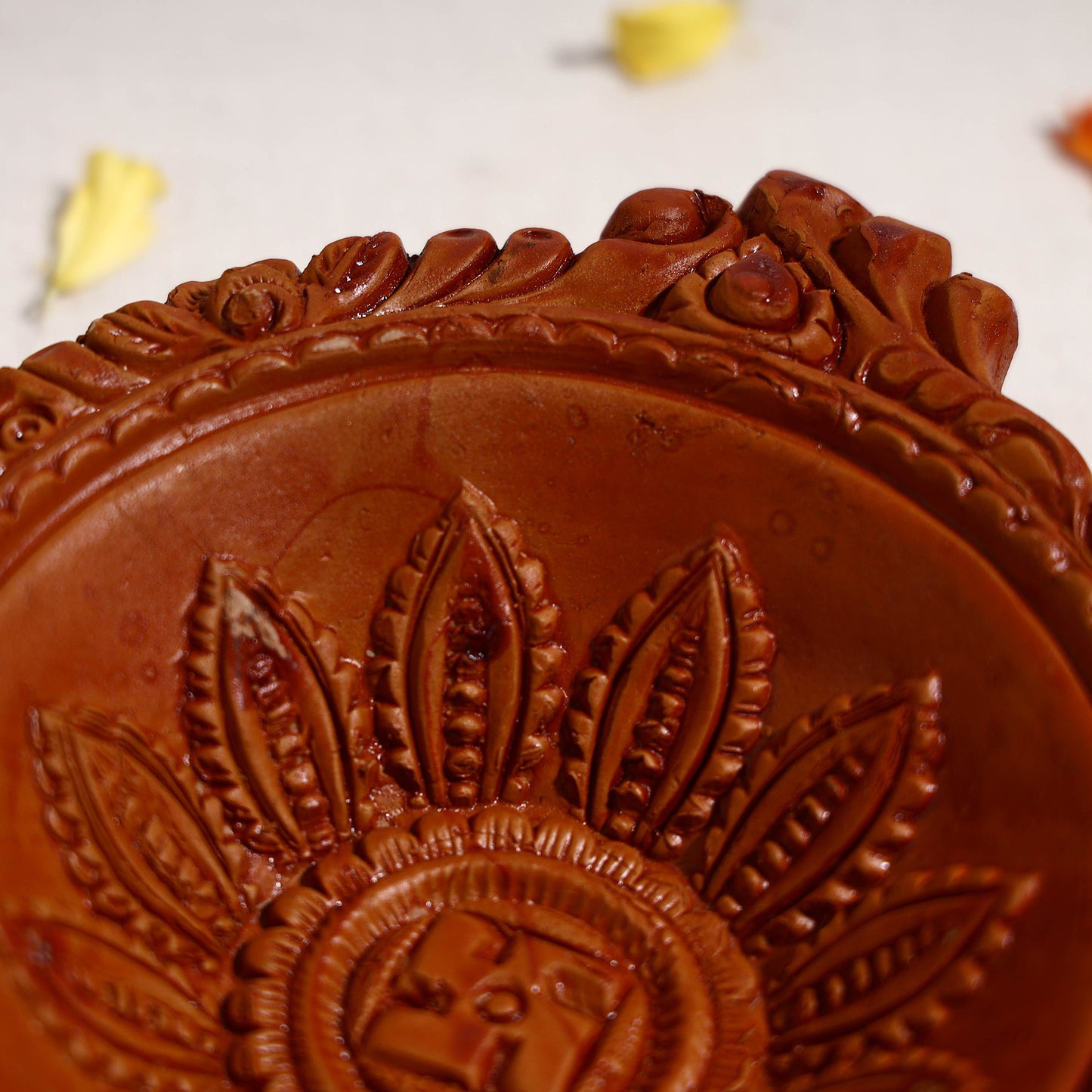 Festive Decor Terracotta Handmade Diya (7.5 x 6 in)