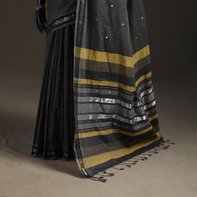 Godavari Jamdani Buti Pure Handloom Checks Cotton Saree 23