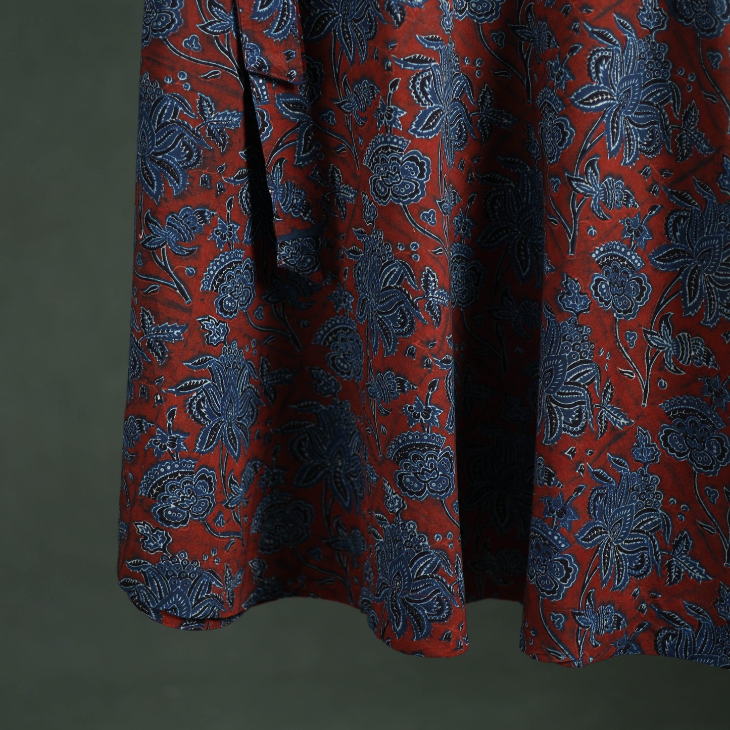 Ajrakh Hand Block Print Cotton Wrap Around Skirt 43