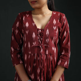 Pochampally Ikat Cotton Flared Long Dress for Women 03