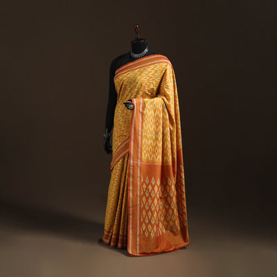 Pochampally Ikat Weave Mercerised Cotton Saree 23