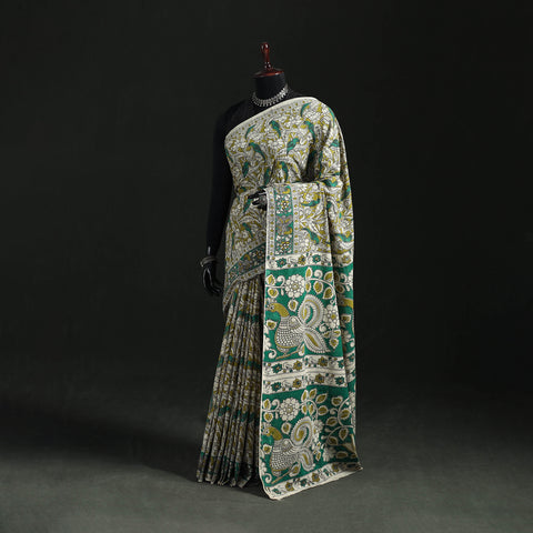 Green - Kalamkari Printed Cotton Saree 22