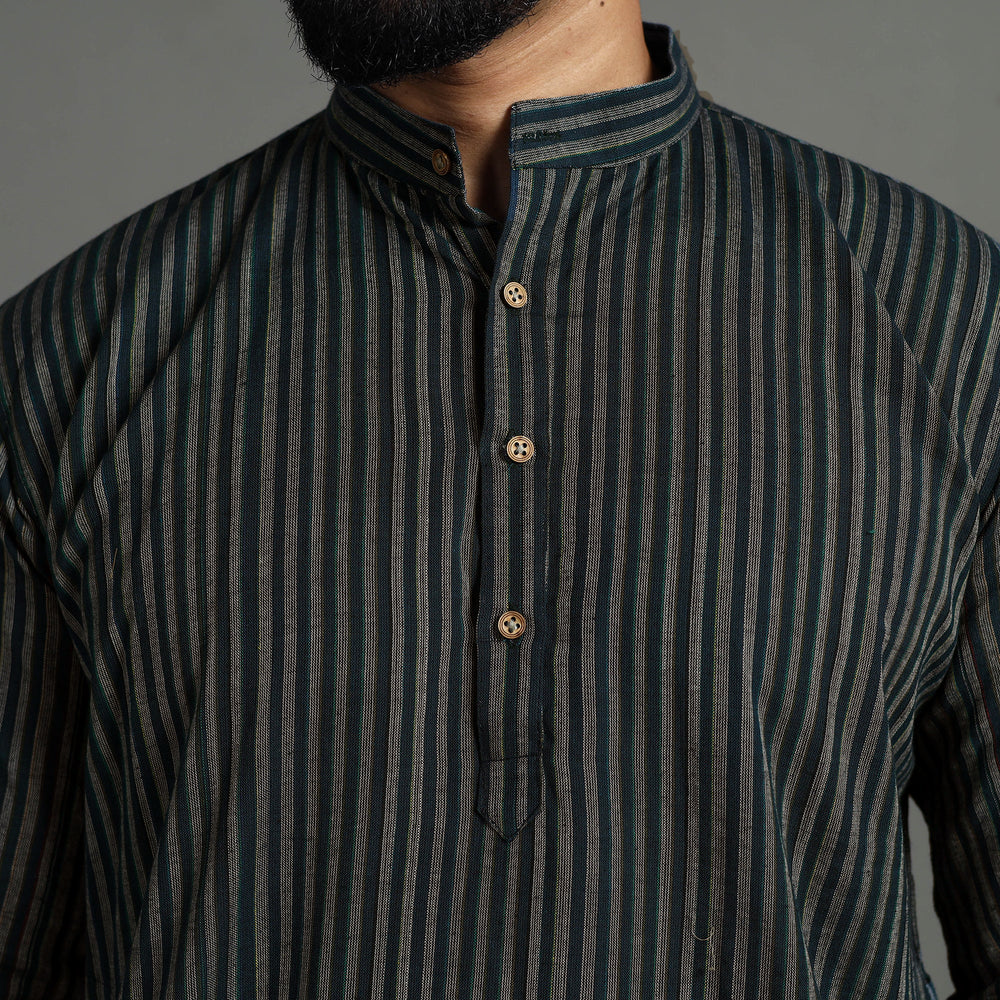 Plain Handloom Cotton Men Short Kurta