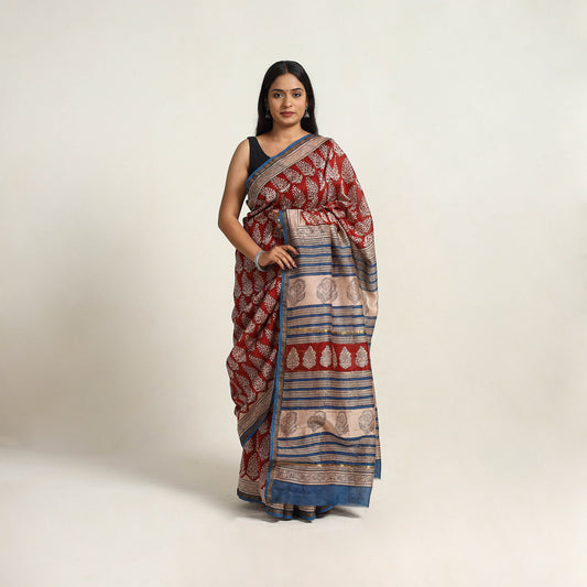 Bagru Print Saree