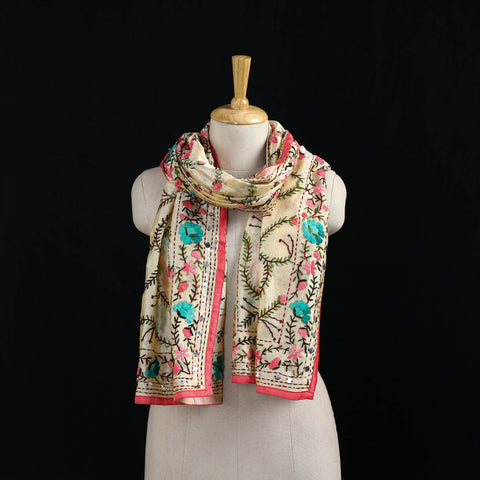 Ranihati Chanderi Silk Hand Embroidered Stole 48
