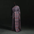 Handwoven Merino Wool Natural Dyed Hand Block Bagh Print Saree 06
