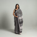 Black Bagh Print Cotton Saree Online from Madhya Pradesh