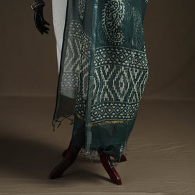 Pipad Hand Block Print Natural Dyed Kota Doria Cotton Dupatta 03