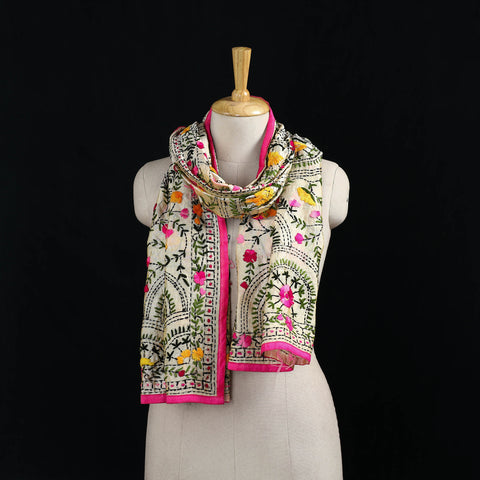 Ranihati Chanderi Silk Hand Embroidered Stole 49
