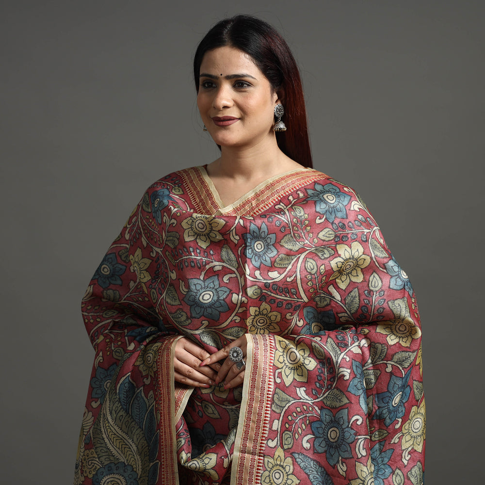 kalamkari silk dupatta