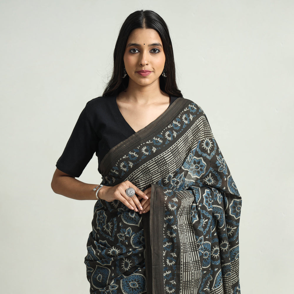 ajrakh saree