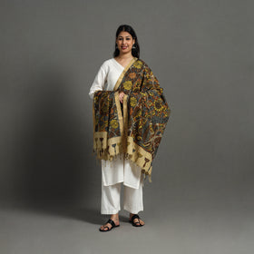 Brown - mangalagiri cotton handpainted pen work kalamkari