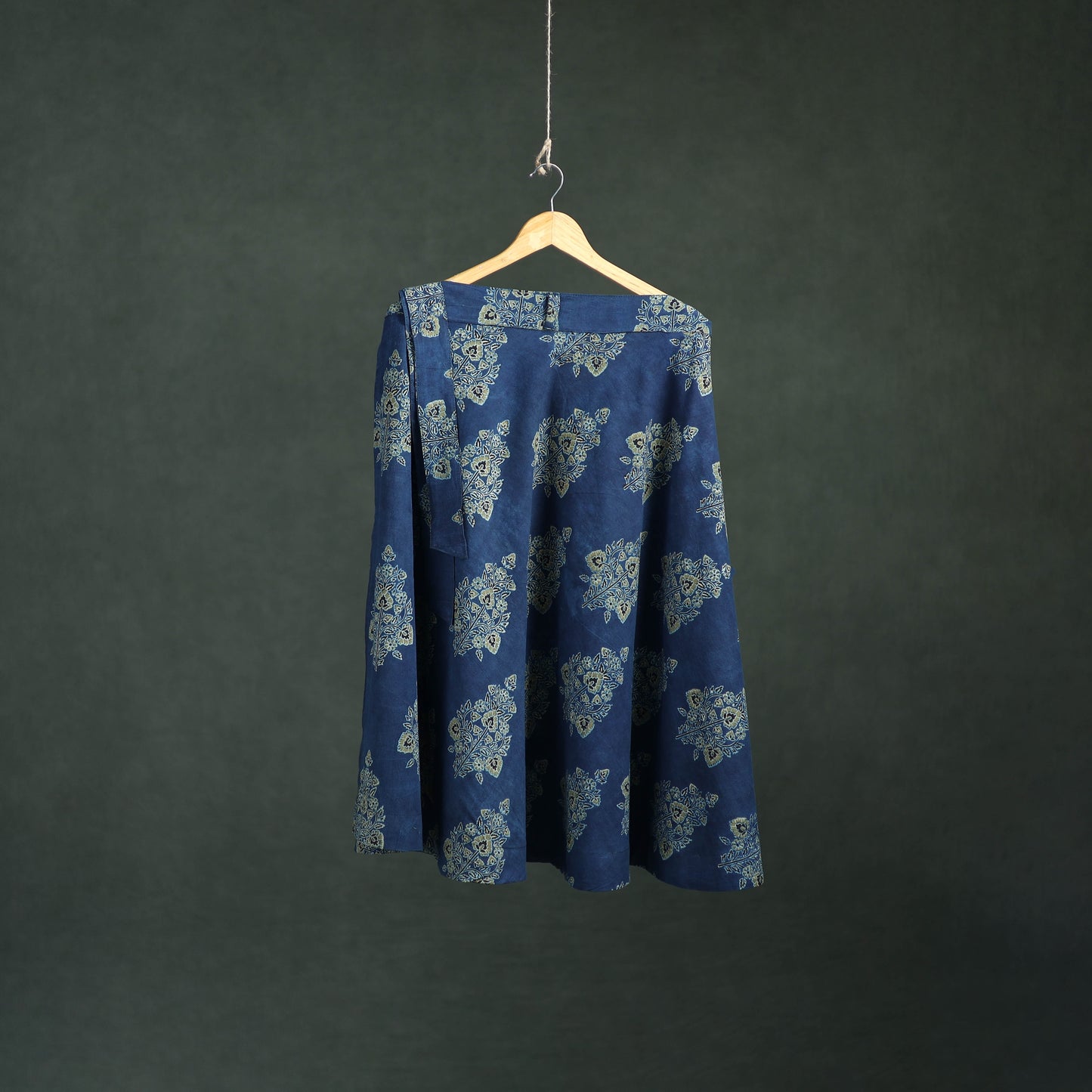 Ajrakh Hand Block Print Cotton Wrap Around Skirt 44
