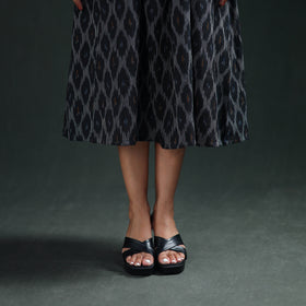 Pochampally Ikat Cotton Flared Long Dress for Women 04