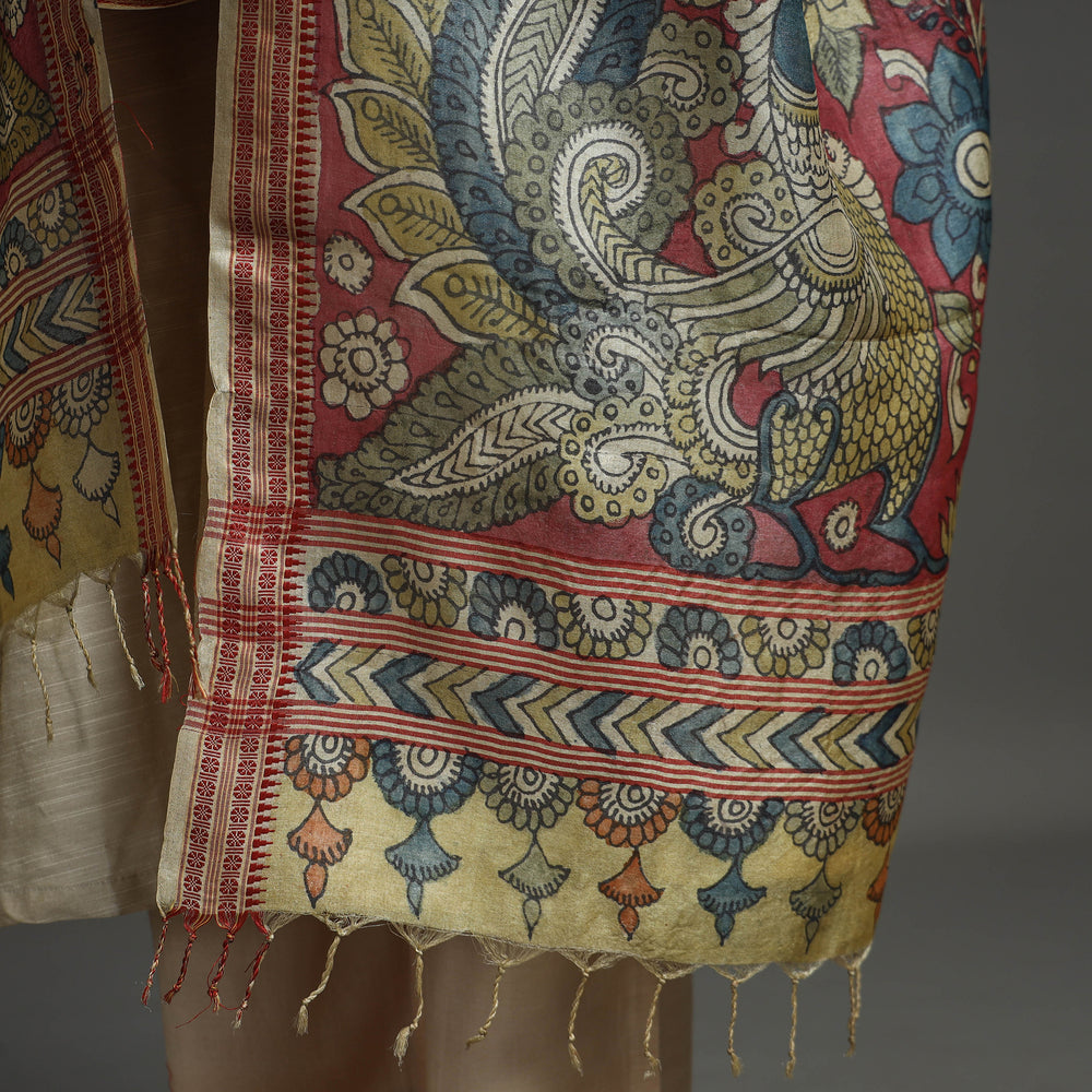 kalamkari silk dupatta