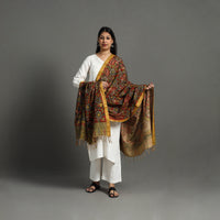 Mangalagiri Cotton Handpainted Pen Work Kalamkari Dupatta 24