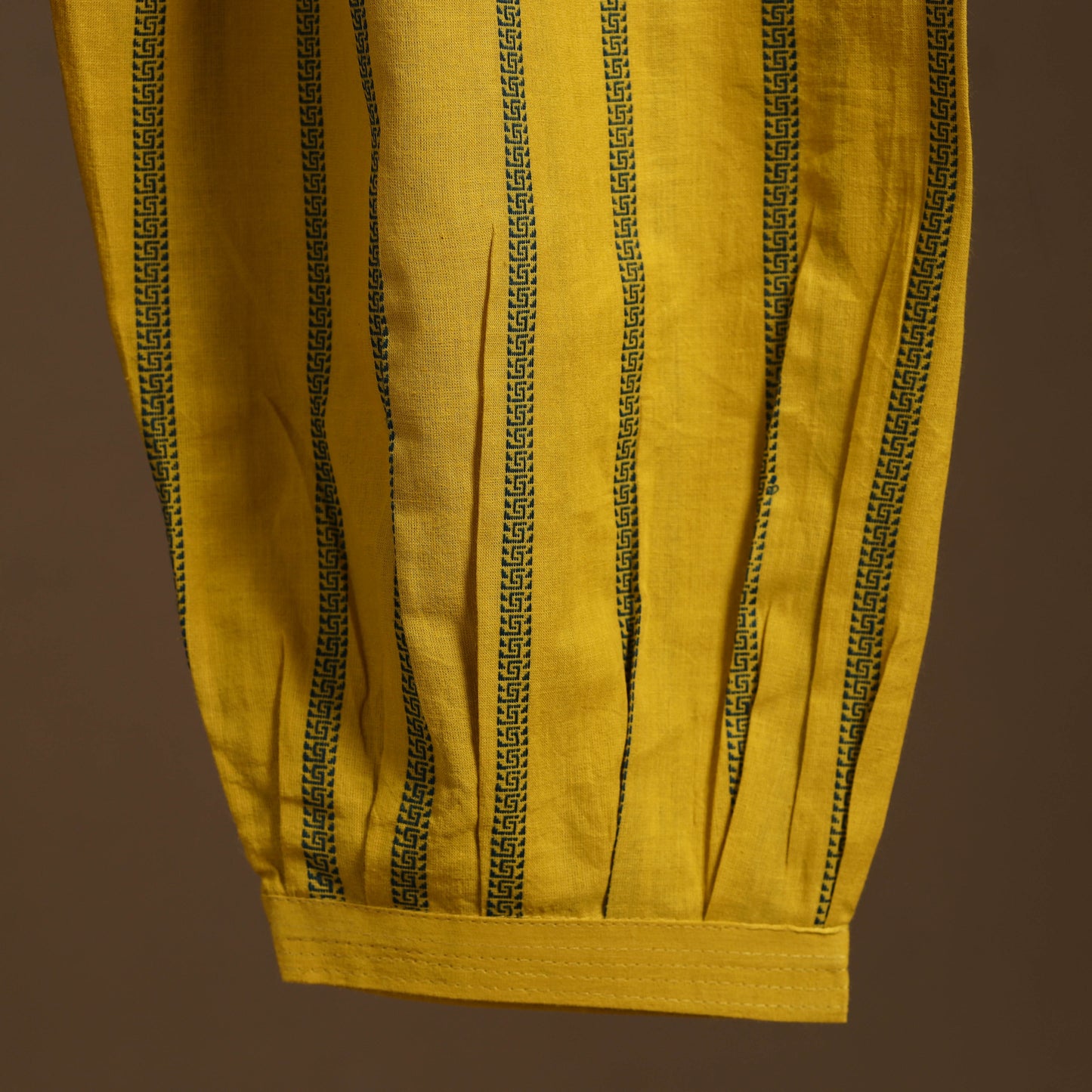 Yellow - cotton jacquard weave afghani salwar 11
