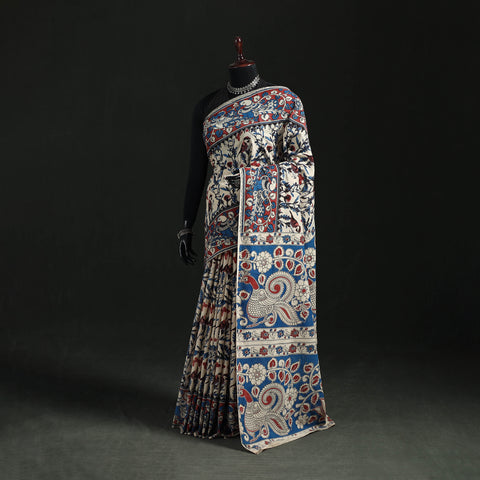 Multicolor - Kalamkari Printed Cotton Saree 23