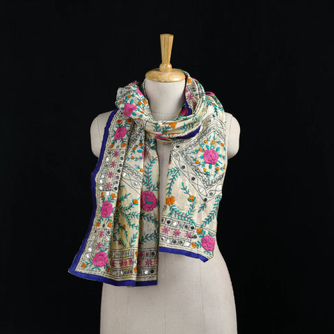 Ranihati Chanderi Silk Hand Embroidered Stole 53