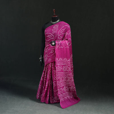 Kutch Bandhani Tie-Dye Cotton Saree 73