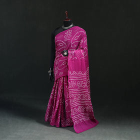Kutch Bandhani Tie-Dye Cotton Saree 73