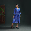 Pochampally Ikat Cotton Flared Long Dress for Women 05