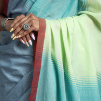 Blue - Begampuri Handloom Cotton Saree